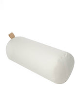 rund hvit yoga bolster med bomullsfyll the asanas. Yogabolster for yin, restorative, medisinsk yoga yogaputer yoga pute bærekratig yogautstyr