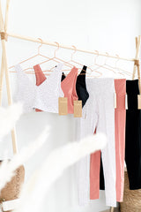 yogaklær yogatopp yogatights yogabukse yogasett med print miljøvennlig bærekraftig treningstøy yogatøy bambus bomull