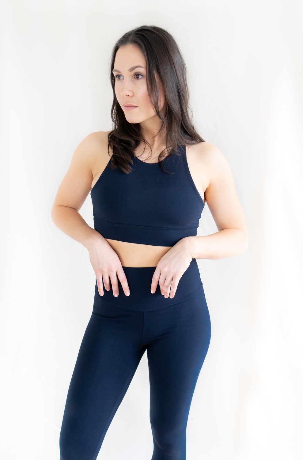 Yoga Tights Bambus/Bomull - Midnatt Blå